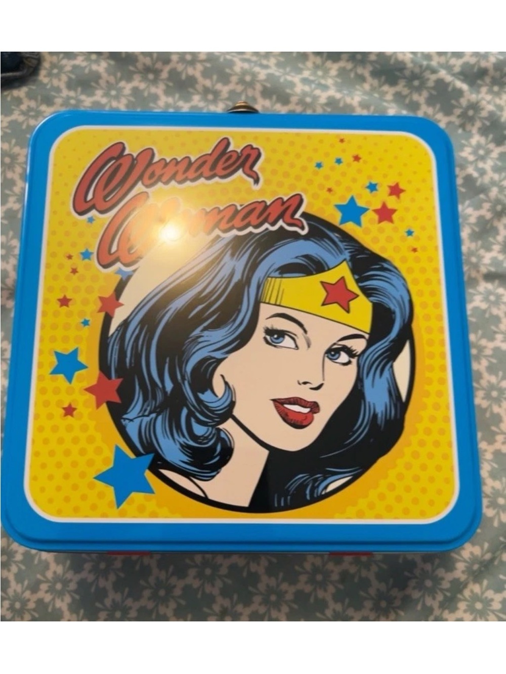 DC Comics Wonder Woman Pop Art Tin Case - Blue/Yellow/Red